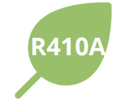 Refrigerante R410A massima efficienza, basso impatto ambientale